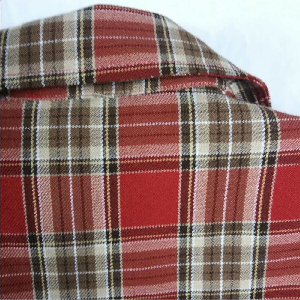 Southern lady plaid nerdy vintage shirt jac sz 12 - Picture 3 of 6